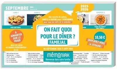 On fait quoi pour le diner familial à aimanter sur le frigo (édition 2025