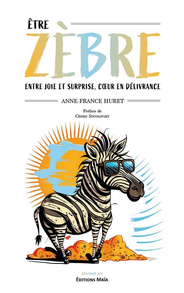 Être zèbre, entre joie et surprise, coeur en délivrance