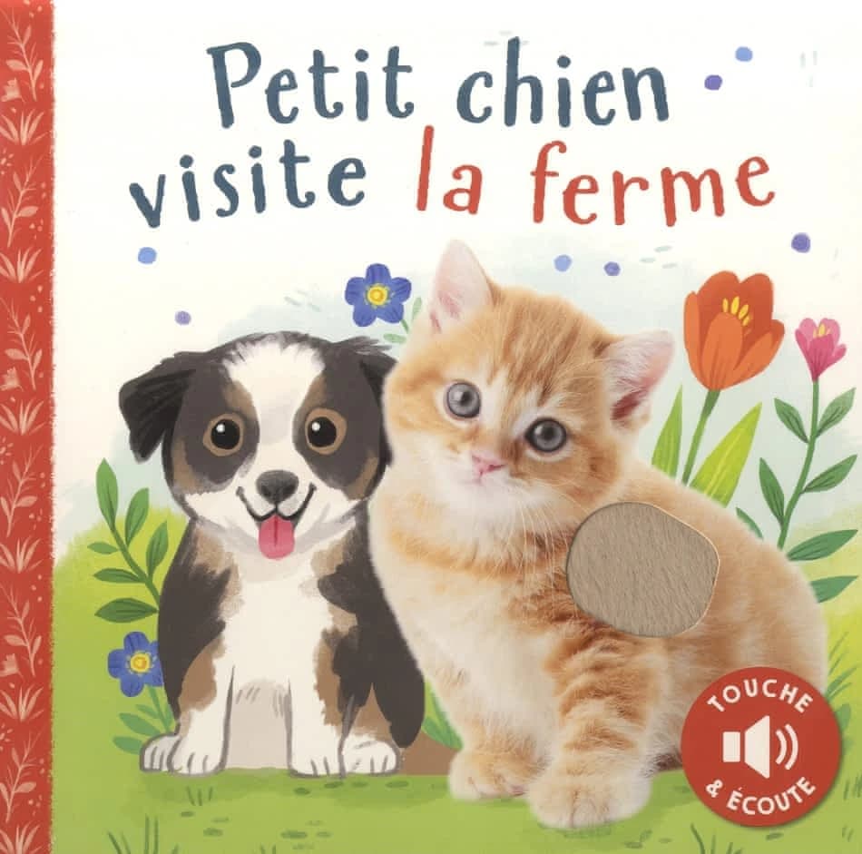 Petit chien visite la ferme