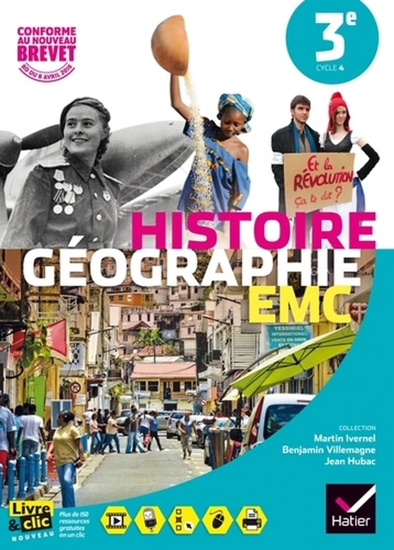 Histoire-géographie, enseignement moral et civique ; manuel de l'élève ; 3ème ; format compact (édition 2016)