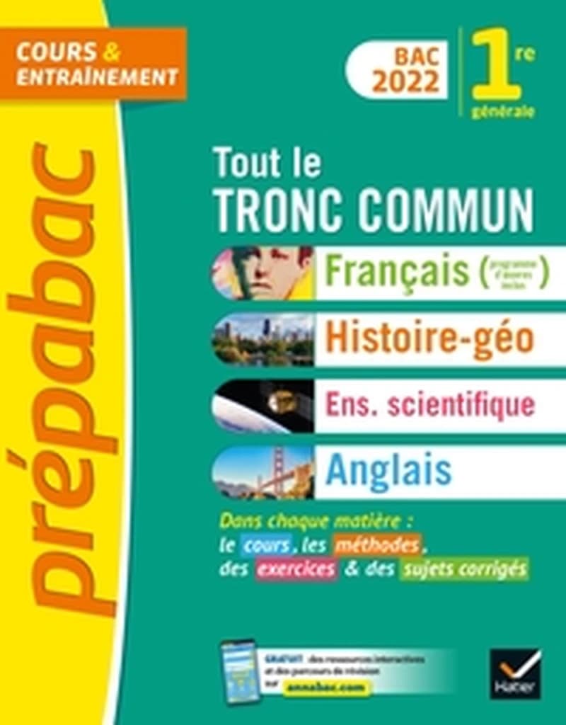 Prépabac cours & entraînement ; tout le tronc commun ; 1re générale (édition 2022)
