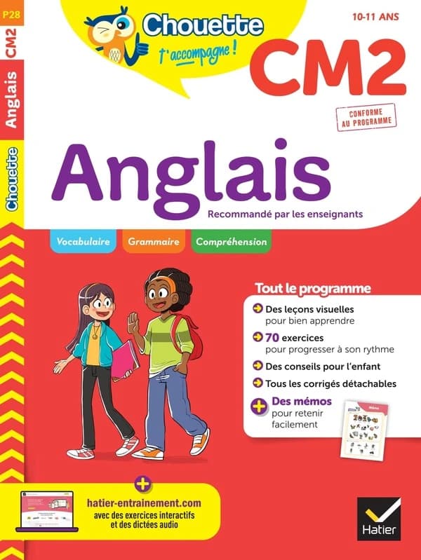Chouette entraînement Tome P28 : anglais ; CM2