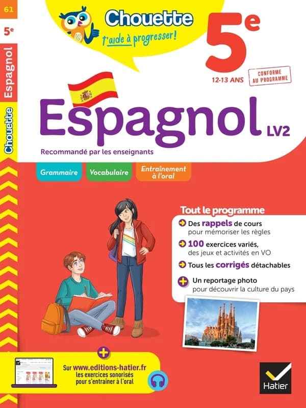 Chouette entraînement Tome 61 : espagnol ; 5e, LV2