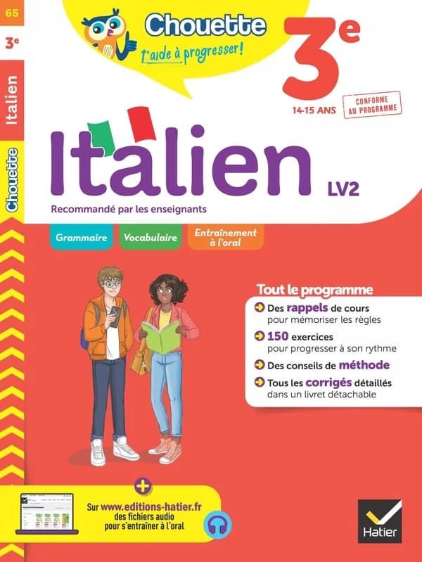 Chouette entraînement Tome 65 : italien ; 3e, LV2
