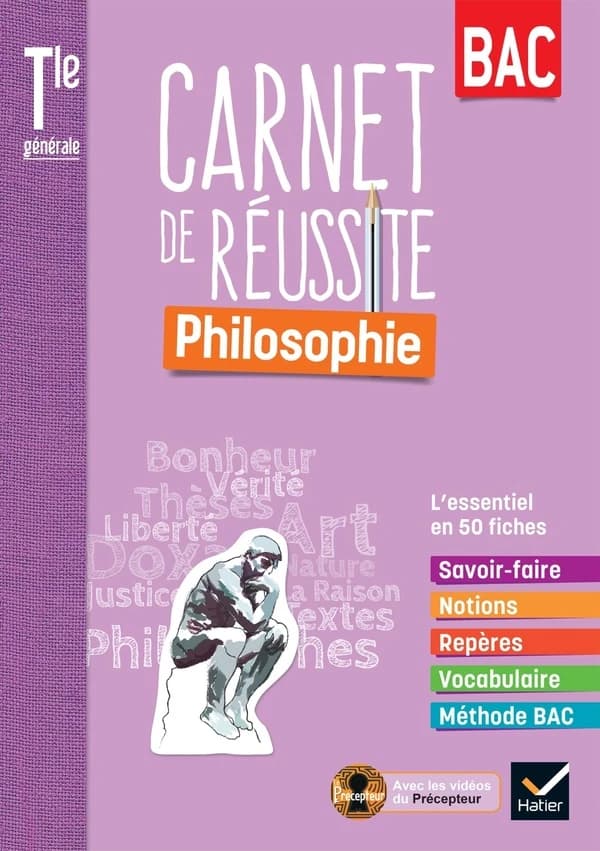 Carnet de réussite ; philosophie ; terminale générale ; carnet élève