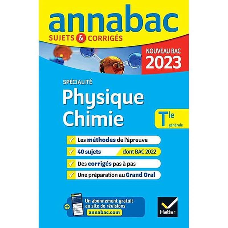 Physique chimie spécialité, terminale générale