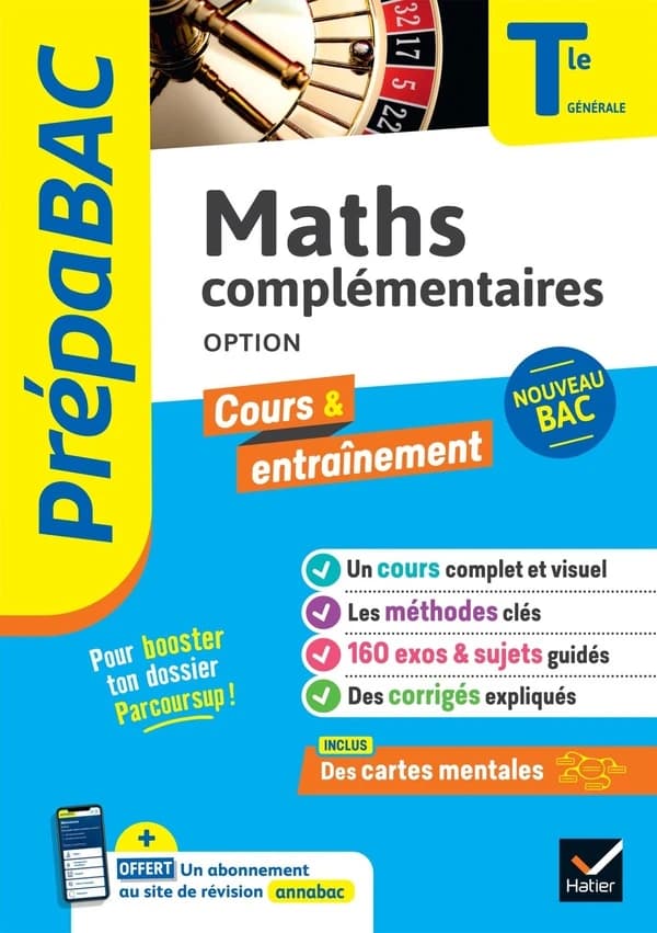 Prépabac cours & entraînement : maths complémentaires, option ; terminale générale