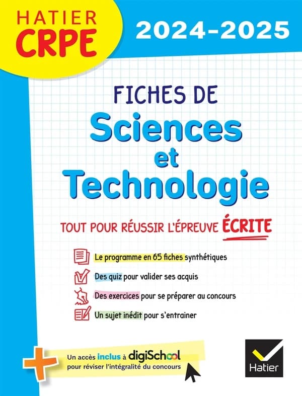 Fiches de sciences et technologie