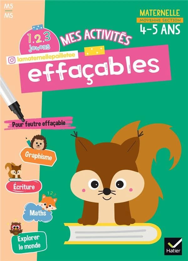 1, 2, 3 Jouons ! Tome 5 : Mes activités effaçables ; MS