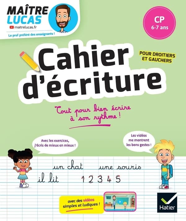 C'est simple avec Maître Lucas : Cahier d'écriture Maître Lucas ; CP