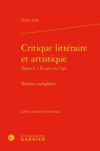 Critique littéraire et artistique. Tome I, Écrits sur l'art