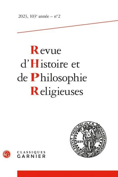 Revue d'histoire et de philosophie religieuses n.2023
