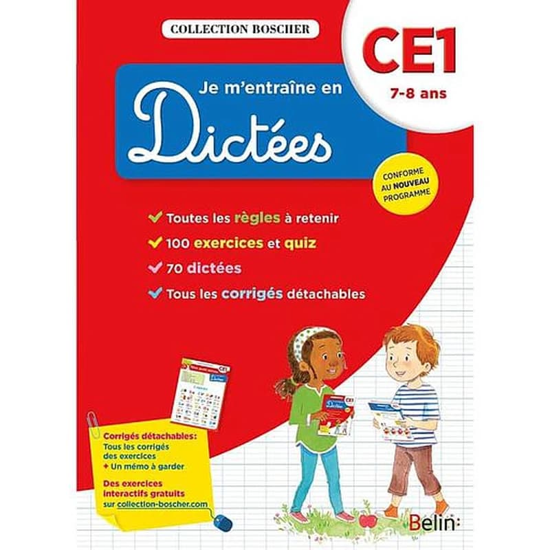 BOSCHER JE M'ENTRAINE EN DICTEES CE1 2017