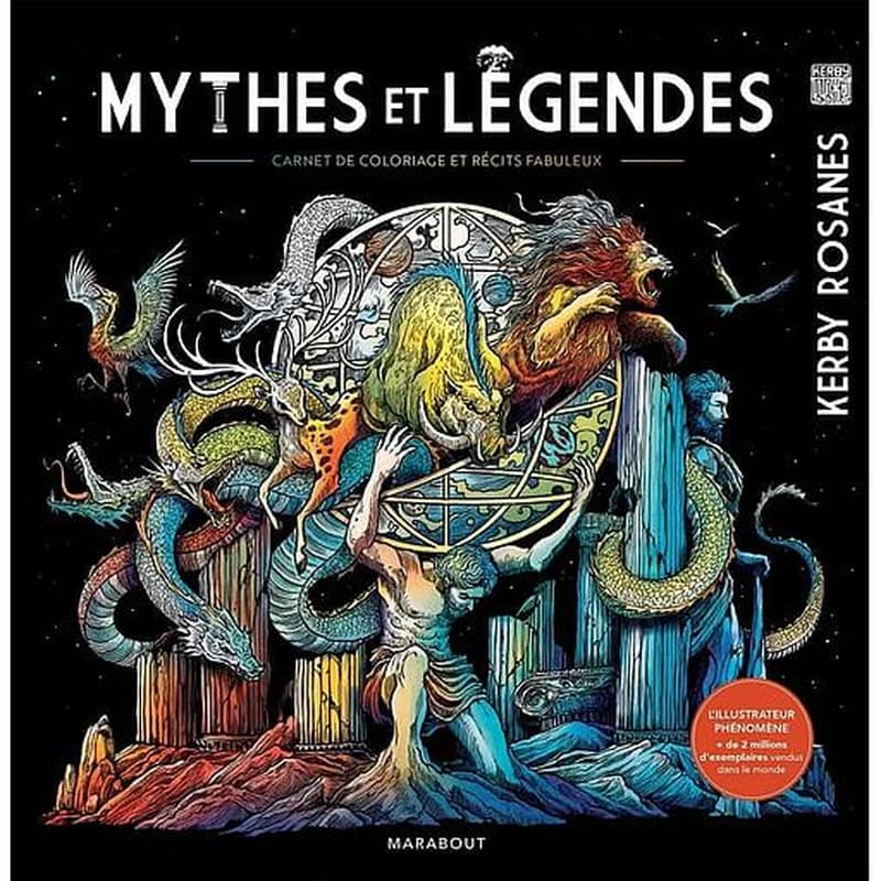 Mythes et légendes - Carnet de coloriage & récits fabuleux