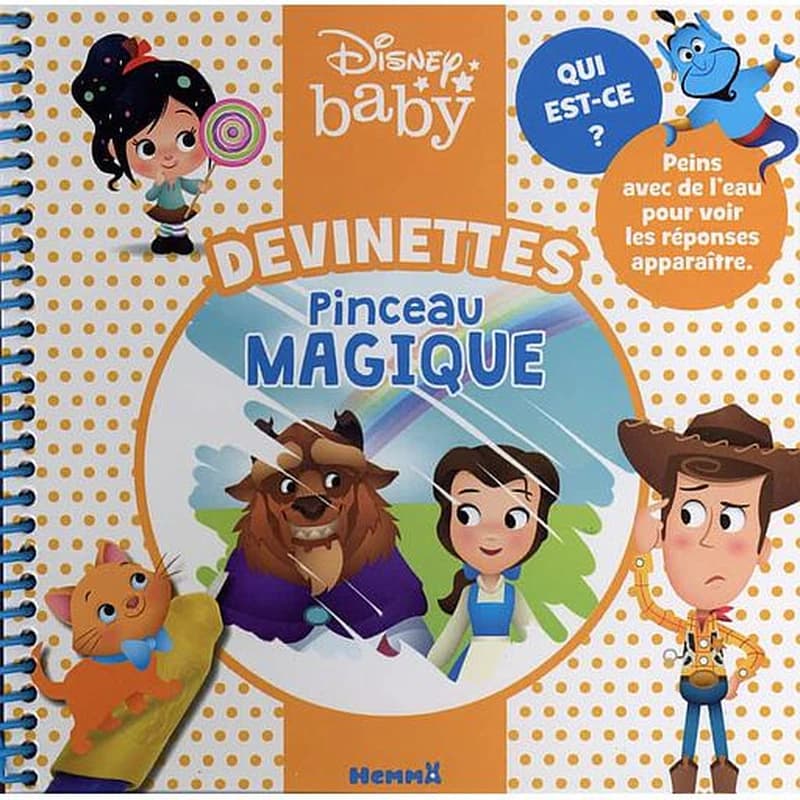 Devinettes pinceau magique (Belle et la Bête au centre) - Avec un pinceau