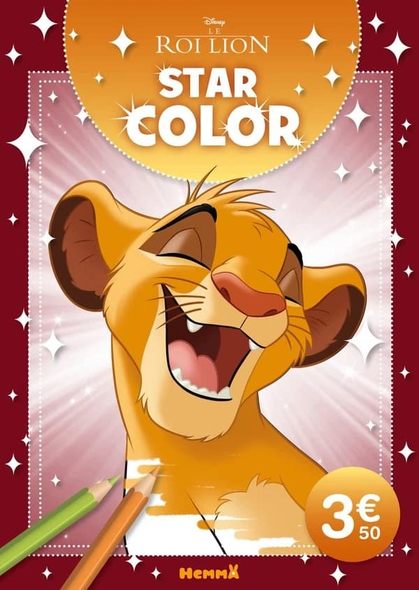 Star color : Le Roi Lion : Simba cadre bordeaux