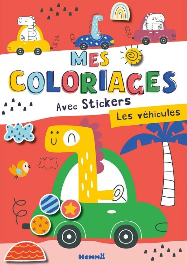 Mes coloriages avec stickers : Les véhicules