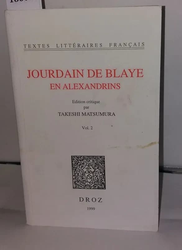 Jourdain de Blaye en alexandrins