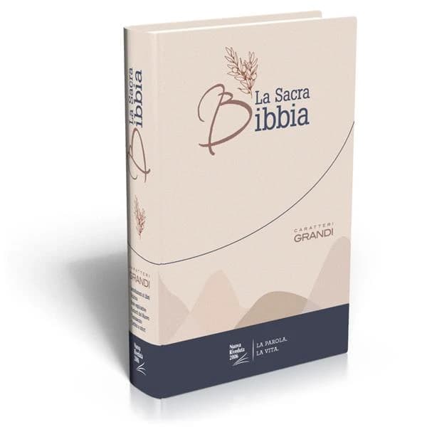 La Sacra Bibbia carateri grandi : Nuova Riveduta, rilegata, beige