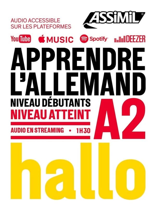 Apprendre l'allemand ; niveau débutants>A2