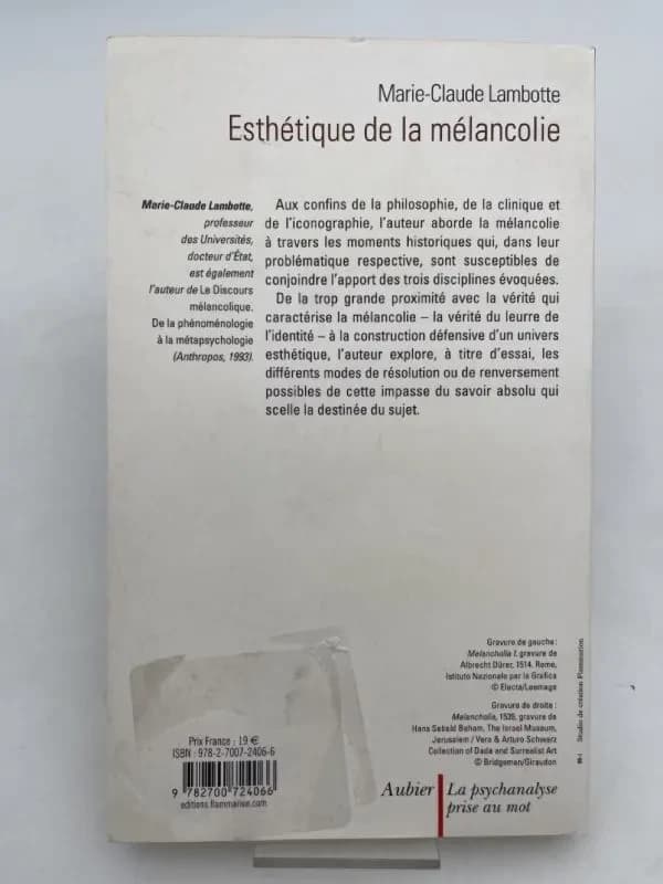 Esthétique de la mélancolie (2e éd.) Marie-Claude Lambotte