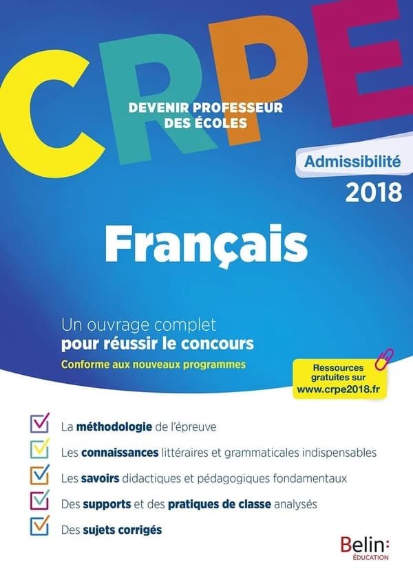 Français : épreuve écrite d'admissibilité : conforme aux nouveaux programmes