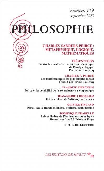 Revue Philosophie n.159 : Charles Sanders Peirce : métaphysique, logique, mathématiques