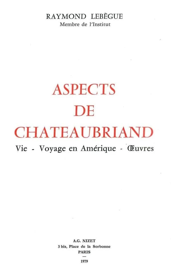 Aspects de Chateaubriand : Vie