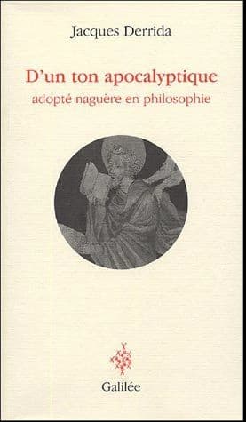 D'un ton apocalyptique ; adopté naguère en philosophie