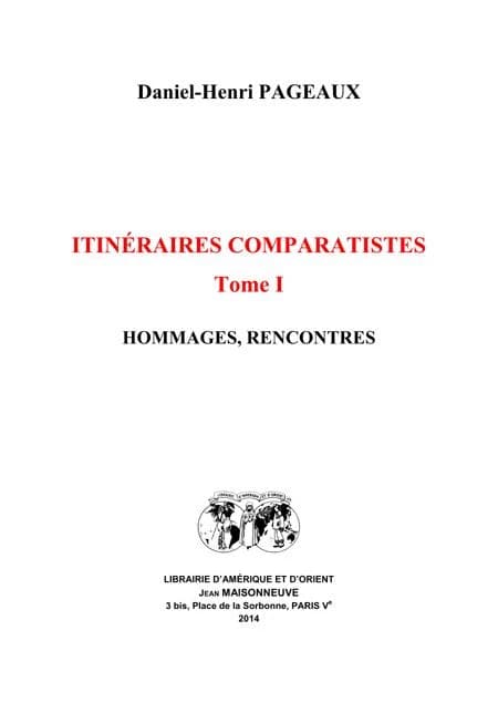 Itinéraires comparatistes