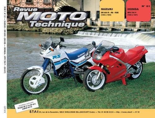 REVUE MOTO TECHNIQUE NUMERO 81 : SUZUKI DR650R-RS-RSE ET HONDA VFR 75