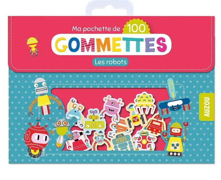 Ma pochette de gommettes : 100 gomettes ; les robots