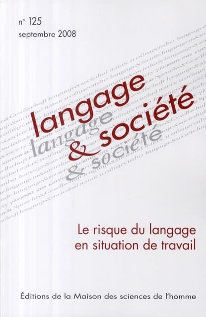 Langage et société, n° 125