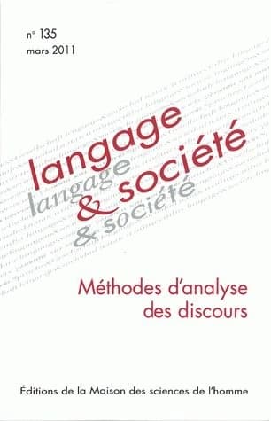 Langage & société n.135 : méthodes d'analyse des discours