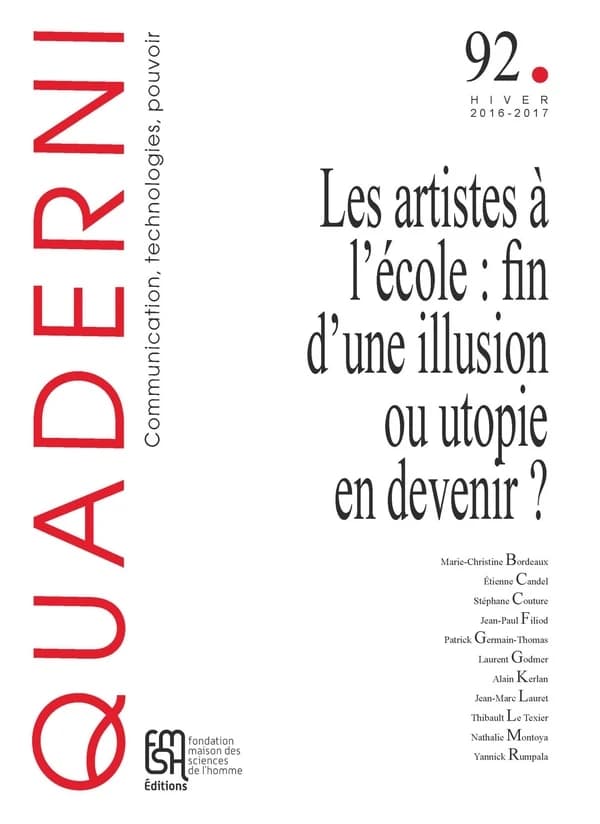 Les artistes à l'école : fin d'une illusion ou utopie en devenir ?