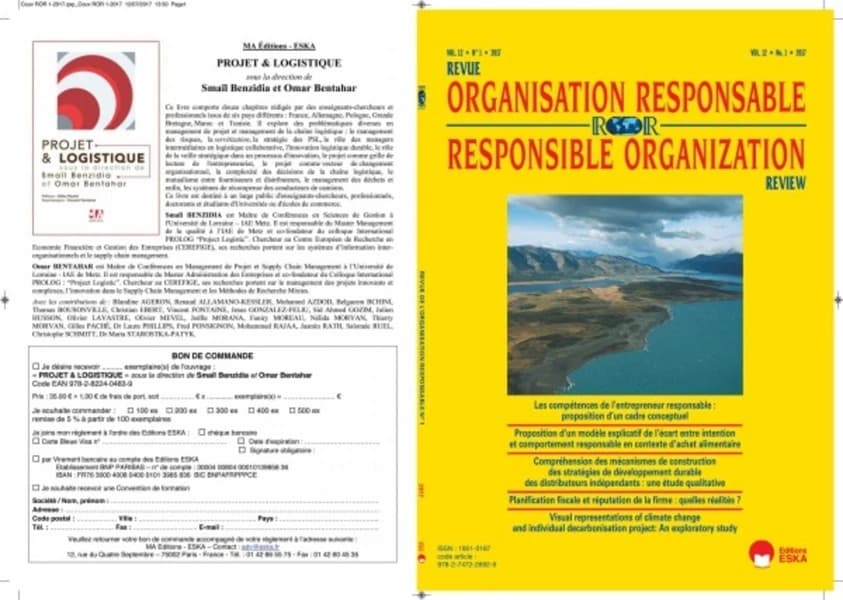 REVUE DE L'ORGANISATION RESPONSABLE VOL 12 N°1-2017 : LES COMPETENCES DE L'ENTREPRENEUR RESPONSABLE:PROPOSITION D'UN CADRE CONCEPTUEL