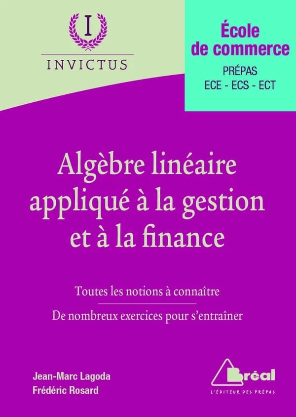 Algèbre linéaire appliqué à la gestion et à la finance
