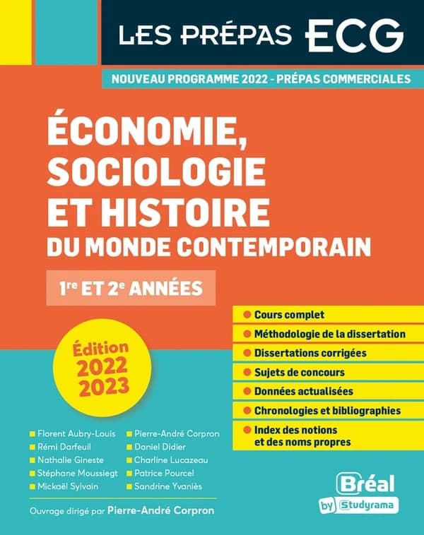 économie, sociologie et histoire du monde contemporain : 1re et 2e années