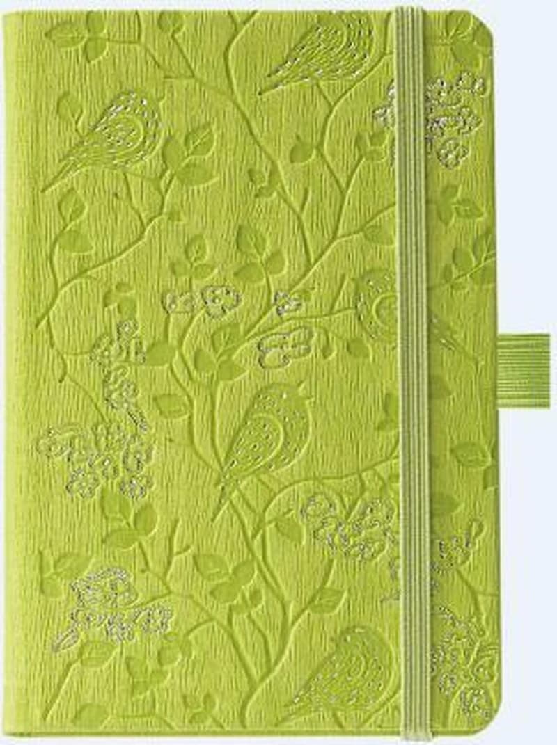 Carnet ligné avec pochette à soufflet intégrée - Oiseaux