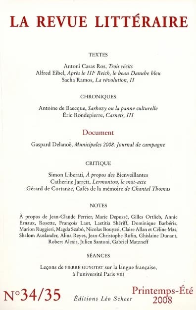 LA REVUE LITTERAIRE n.34
