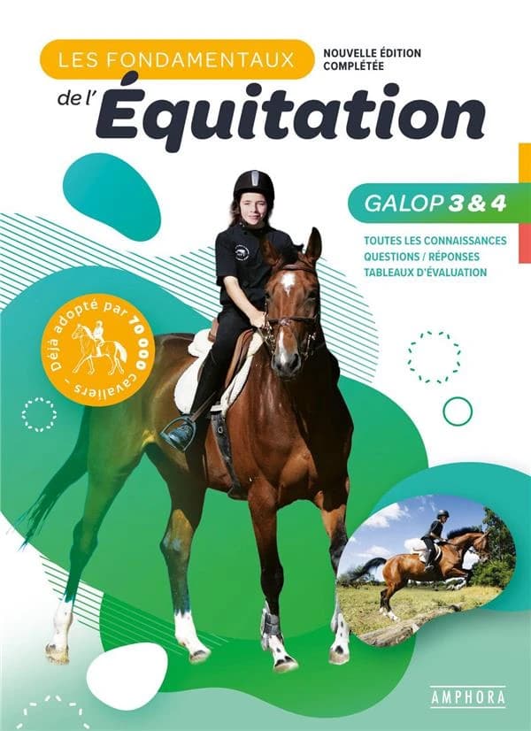 Les fondamentaux de l'équitation : galops 3 & 4 : toutes les connaissances, questions-réponses, tableaux d'évaluation (Nouvelle éd. complétée) Catherine Ancelet