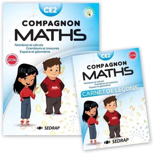 COMPAGNON MATHS : CE2 ; lot 20 manuels + la version interactive (édition 2017)