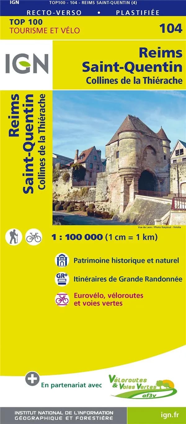 Reims - Saint-Quentin : collines de la Thiérache (Éd. 4) Institut national de l'information géographique et forestière