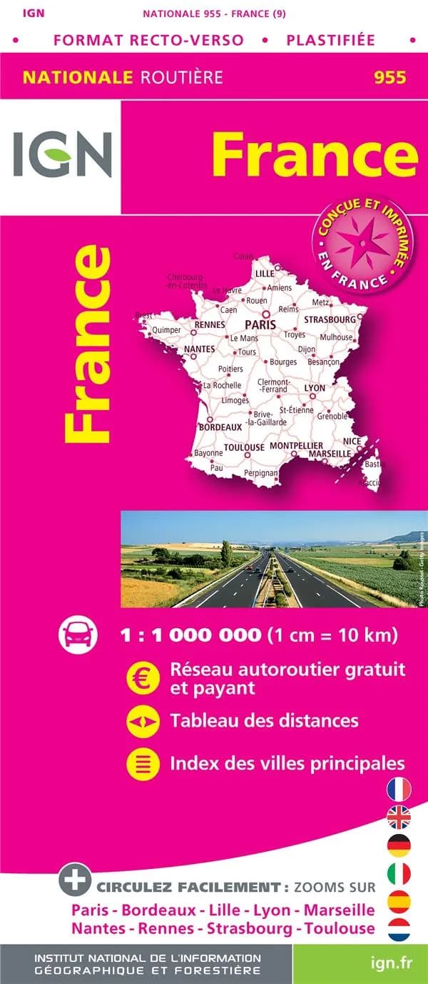France (Éd. 9) réalisé et édité par l'Institut national de l'information géographique et forestière