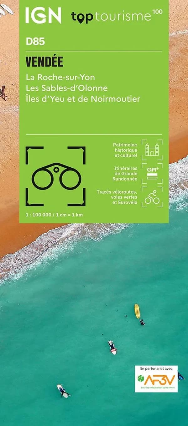 Vendée : La Roche-sur-Yon, Les Sables-d'Olonne, îles d'Yeu et de Noirmoutier (Éd. 1) réalisé et édité par l'Institut national de l'information géographique et forestière
