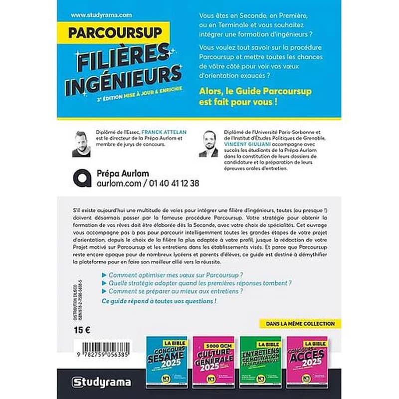 Le choix du succès : Guide parcoursup : Filières ingénieurs (3e édition)