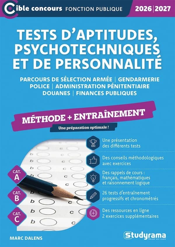 Tests d'aptitudes, psychotechniques et de personnalité