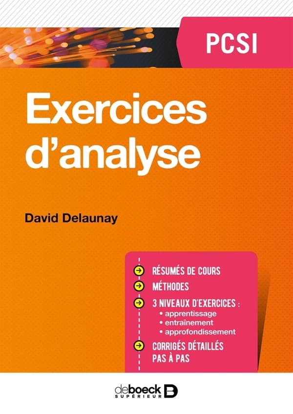 Exercices d'analyse : PCSI