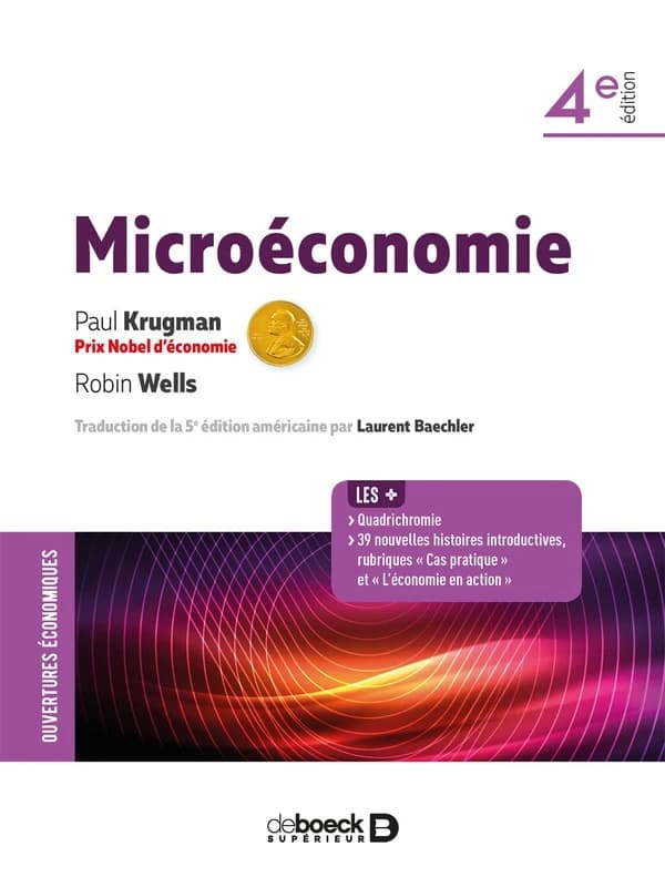 Microéconomie (4e éd.) Paul Krugman,... Robin Wells ; traduction de la 5e édition américaine par Laurent Baechler