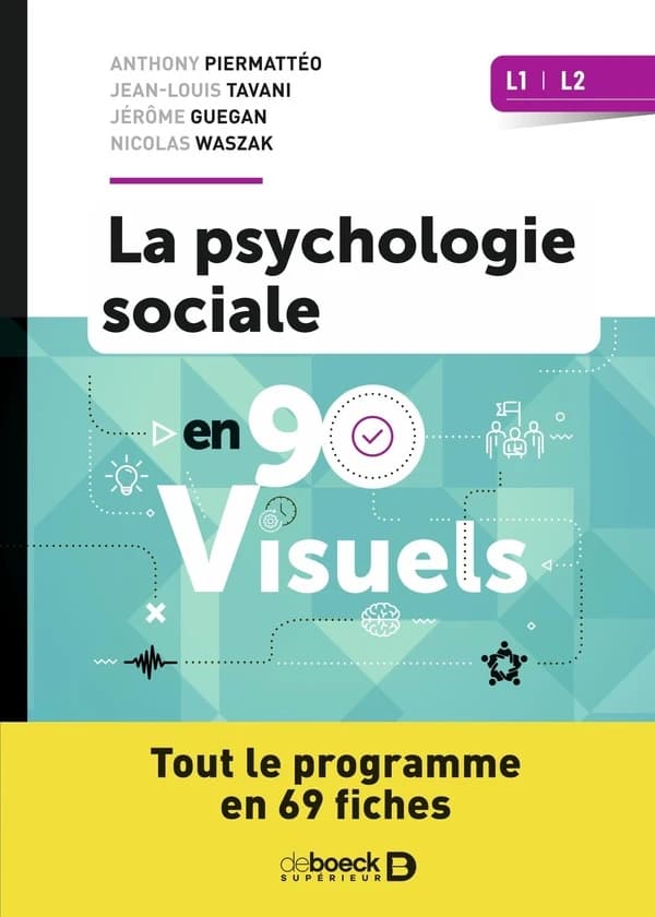 La psychologie sociale en 90 visuels : tout le programme en 69 fiches : L1, L2